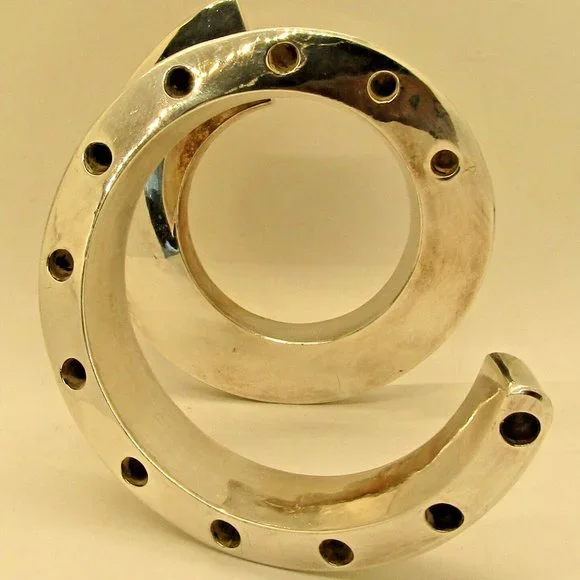 Dansk Jens Quistgaard Spiral Danish Modern Silver Plate Tapered Candle Holder - Picture 8 of 10